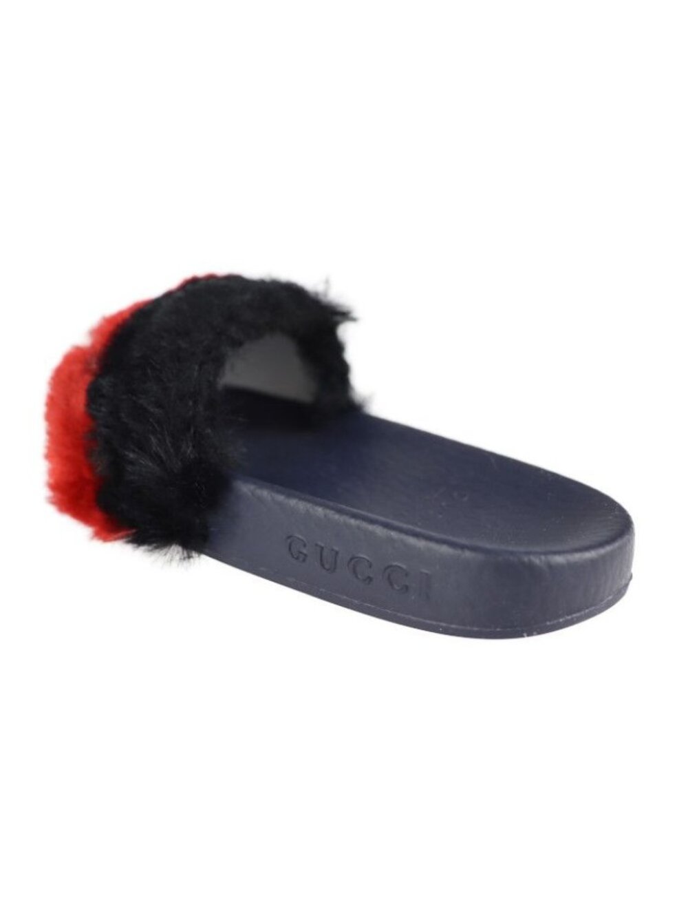 Gucci Horsebit Sandals 29 Rubber Faux Fur Tricolor - Picture 6 of 9